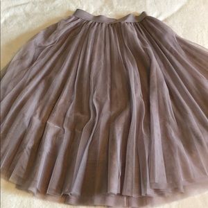 Below the knee length skirt
